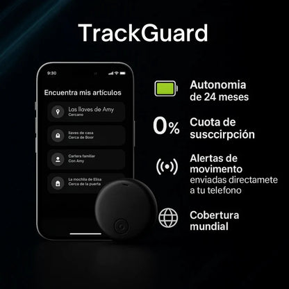 TrackGuard™ – Rastreador GPS preciso sin suscripción